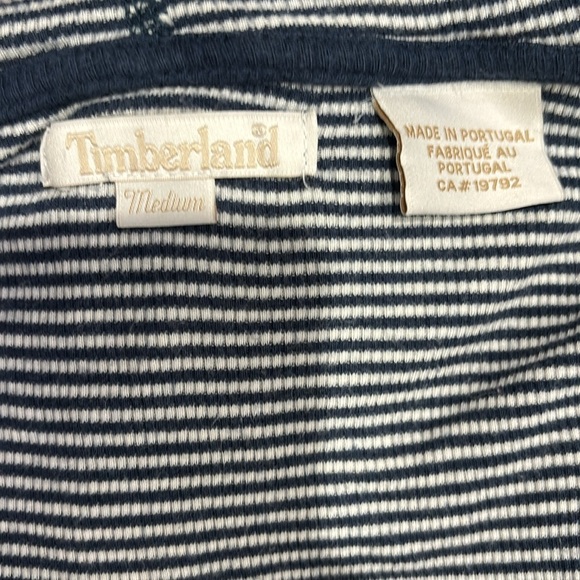 Vintage Timberland Navy and White Striped Shirt - Picture 5 of 5